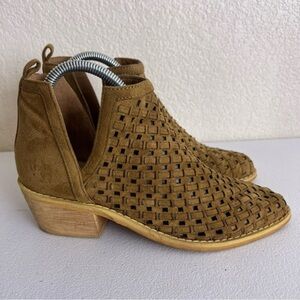 Corina ankle boots brown suede weave split size size 36